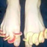Amateur Lady With Gummy Ring Toes Quick Solo